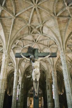 Royalty Free Photo of a Crucifixion Scene in a Jeronimos Monastery