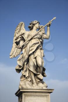 Royalty Free Photo of an Angel Sculpture from Ponte Sant'Angelo Bridge in Rome, Italy