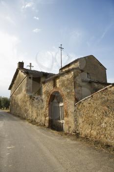 Royalty Free Photo of an Old Stone Building in Tuscany