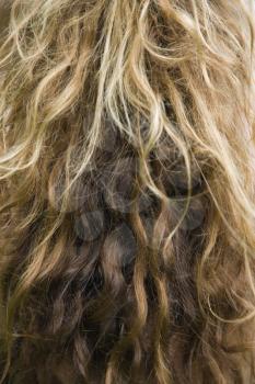 Royalty Free Photo of a Close-up of Wavy Blond Hair