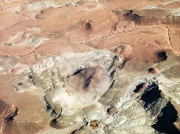 Royalty Free Photo of an Aerial View of Utah Canyonlands with Landforms