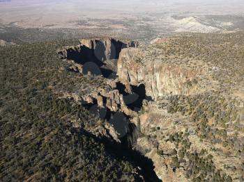 Royalty Free Photo of an Aerial Landscape in a Southwest Arizona Desert