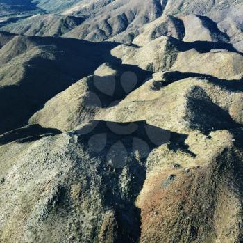 Royalty Free Photo of an Aerial View of an Arizona Landscape With Mountain Range