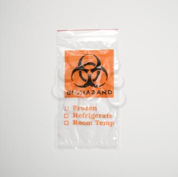 Royalty Free Photo of a Plastic Biohazard Bag