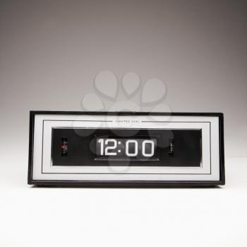 Royalty Free Photo of a Retro Alarm Clock Set For 12:00
