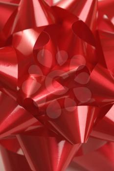 Royalty Free Photo of a Close-up of a Big Red Christmas Bow