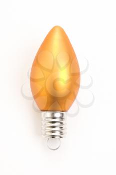 Royalty Free Photo of an Orange Christmas Light Bulb