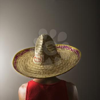 Royalty Free Photo of a Man Wearing a Sombrero