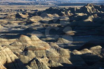 Royalty Free Photo of an Overview of Landscape in Badlands National Park, South Dakota