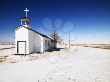 Royalty Free Photo of a Church in a Field