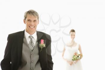 Royalty Free Photo of a Bride and Groom