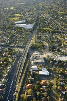 Royalty Free Photo of an Aerial View of Metroad 6 in Ryde, Australia