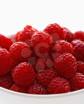 Royalty Free Photo of a Bowl of Raspberries