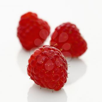 Royalty Free Photo of Three Raspberries