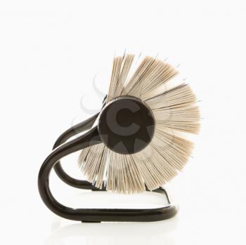 Royalty Free Photo of a Side View of a Rolodex