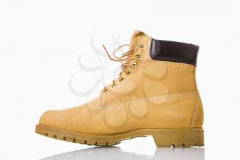 Royalty Free Photo of One Tan Work Boot