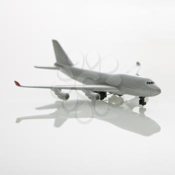 Royalty Free Photo of a Miniature Model Commuter Jet Airplane