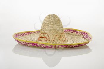 Royalty Free Photo of a Mexican Straw Sombrero Hat