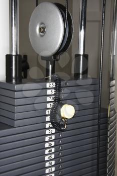 Royalty Free Photo of a Cable Machine Fitness Equipment