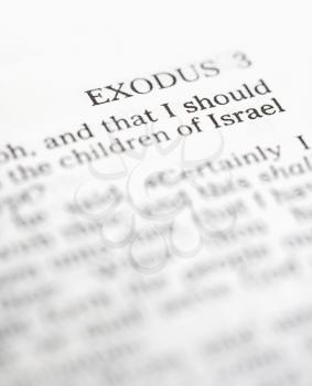 Royalty Free Photo of a Bible Opened to Exodus 