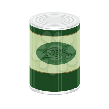 Royalty Free Clipart Image of a Can of Peas