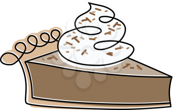 Royalty Free Clipart Image of a Chocolate Pie