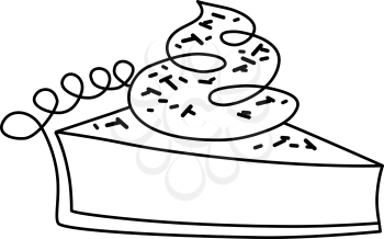 Royalty Free Clipart Image of a Piece of Pie