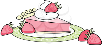 Royalty Free Clipart Image of a Berry Pie