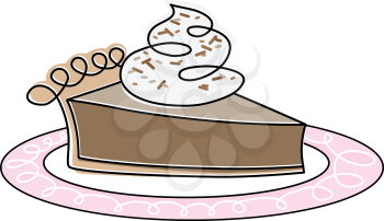 Royalty Free Clipart Image of a Chocolate Pie