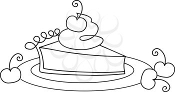Royalty Free Clipart Image of a Cherry Pie