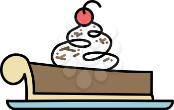 Royalty Free Clipart Image of a Piece of Pie
