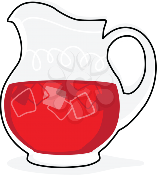 Royalty Free Clipart Image of a Pitcher of Juice