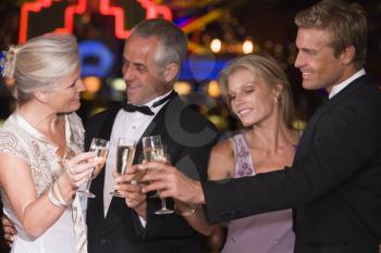 Royalty Free Photo of Two Couple Toasting
