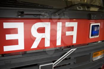 Royalty Free Photo of the Front of a Fire Engine