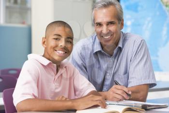 Royalty Free Photo of a Teacher With a Student