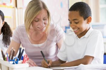 Royalty Free Photo of a Teacher and Student