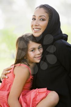Royalty Free Photo of a Woman and Daughter