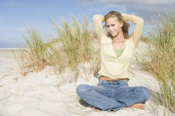 Royalty Free Photo of a Girl on the Sand