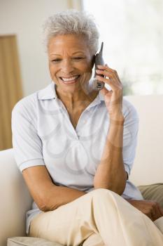 Royalty Free Photo of a Woman Talking on the Telephone