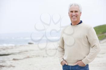 Royalty Free Photo of a Man on the Beach