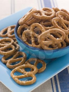 Royalty Free Photo of a Bowl of Pretzels
