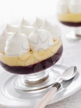 Royalty Free Photo of an Individual Glass of Sherry Trifle