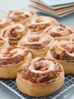 Royalty Free Photo of Pizza Bread Scrolls