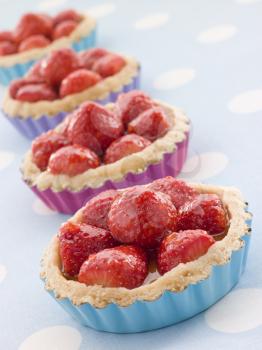 Royalty Free Photo of Strawberry Custard Tarts