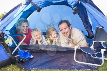 Royalty Free Photo of a Family Camping