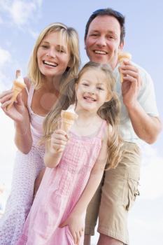 Royalty Free Photo of a Family With Ice Cream