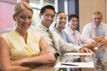 Royalty Free Photo of People in a Boardroom