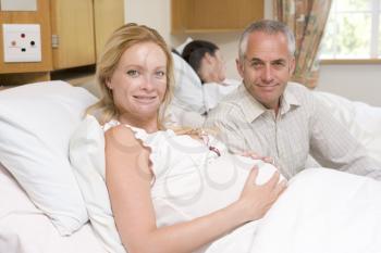 Royalty Free Photo of a Pregnant Woman in the Hospital