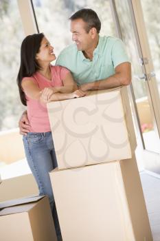 Royalty Free Photo of a Couple Moving In