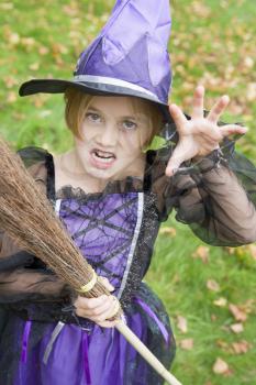 Royalty Free Photo of a Woman Dressed As a Witch